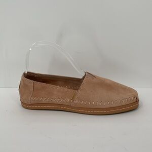 TOMS Alpargata slip-on shoe blush pink suede sneaker comfort moccasin new 6.5